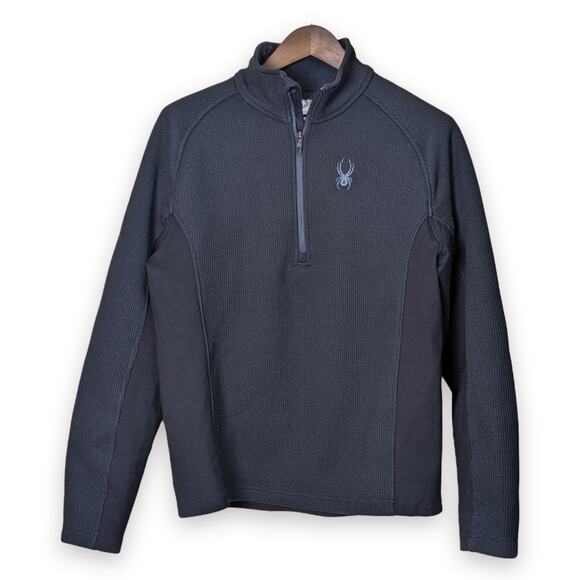 Spyder Men's Major Cable 1/4 Zip Mid Weight Stryke Sweater Jacket Size Medium - Picture 1 of 8